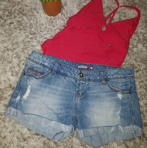 Stradivarius Distressed Jean shorts